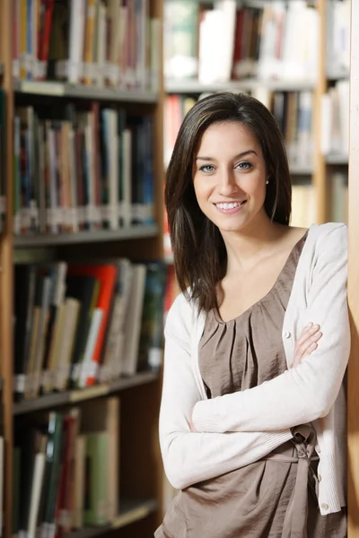 Happy in the Library — Stock Photo, Image