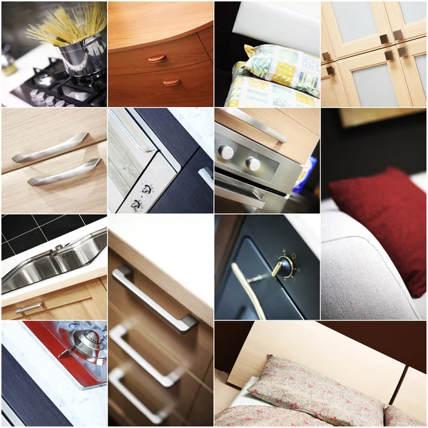 Collage de interiores del hogar —  Fotos de Stock