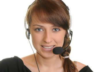 Call center girl clipart