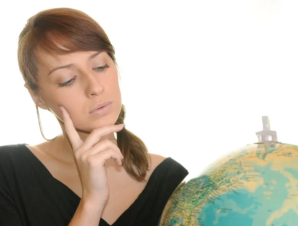 Geography student — Stock Photo, Image