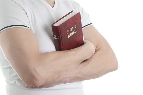 Homem com a Bíblia — Fotografia de Stock