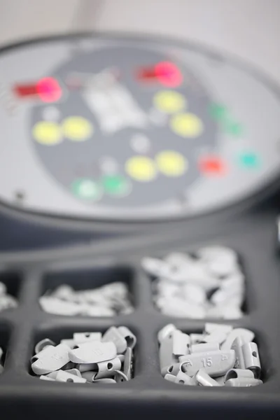 stock image Wheel balance weights