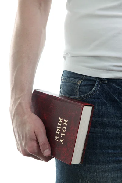 Человек с Библией — стоковое фото