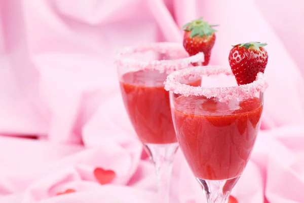 Valentines strawberry drink — Stock Photo, Image