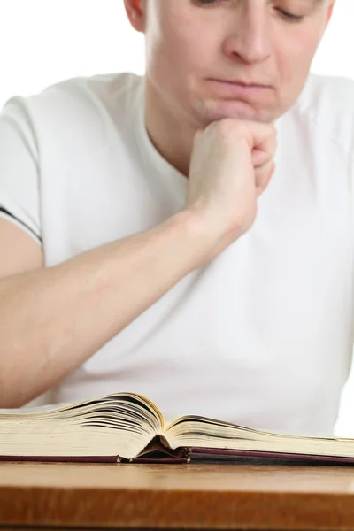 Muž studovat Bibli — Stock fotografie