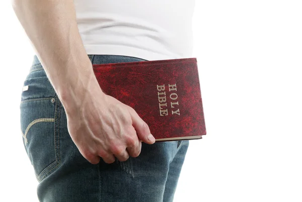 L'uomo con la Bibbia — Foto Stock