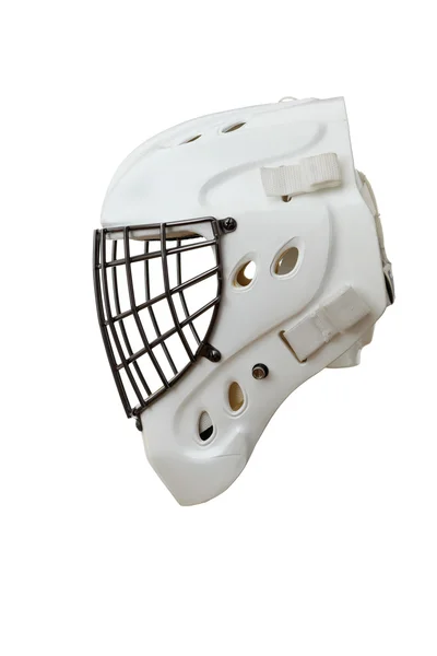 Hockey Goalie Helmet. Isolated on white. — Stock Photo, Image
