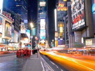 New York times Square by night clipart