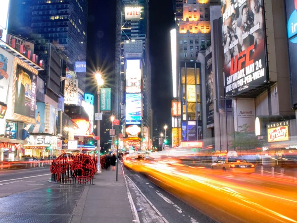 Nova Iorque vezes Praça à noite — Fotografia de Stock