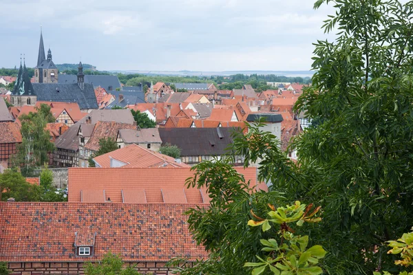 Cidade medieval de Quedlinburg, na Alemanha — Fotografia de Stock