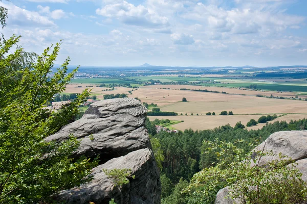 Vista aerea sulla pianura della pianura ceca — Foto Stock