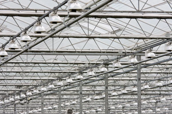 stock image Covering of a big glass greenhouse in the Netherlands