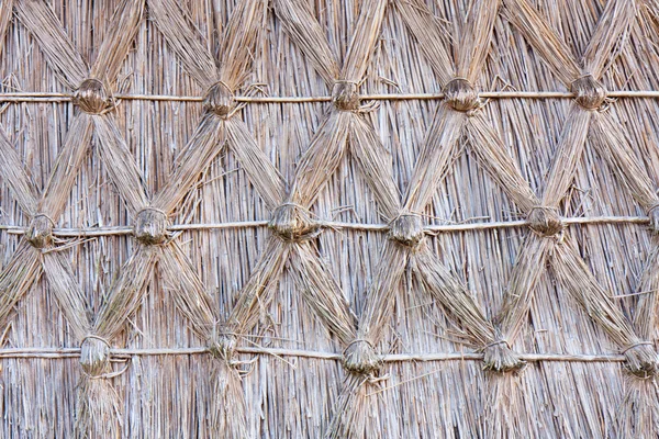 Wall of reed with a diamond-shaped pattern — Stockfoto