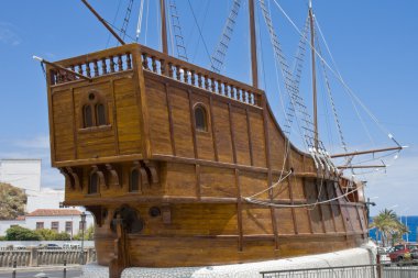 Santa Maria, ship of Columbus in Santa Cruz, La Palma clipart