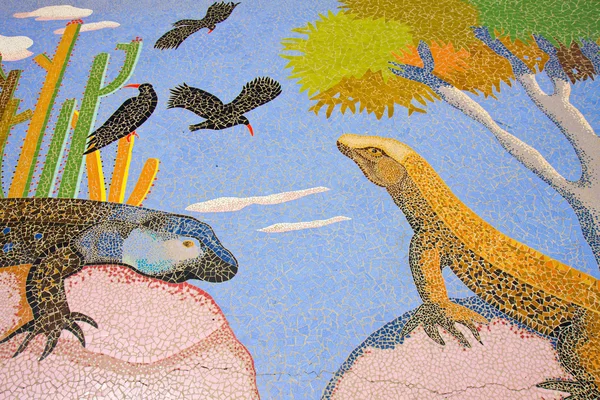 Mozaic w plaza la glorieta w la palma, Wyspy Kanaryjskie — Zdjęcie stockowe