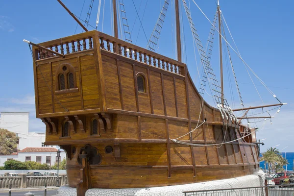 Santa Maria, Schiff des Kolumbus in Santa Cruz, la Palma — Stockfoto