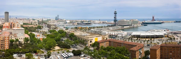 西班牙巴塞罗那市的全景 — 图库照片