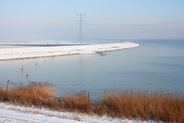 Holandská waterland v zimě — Stock fotografie