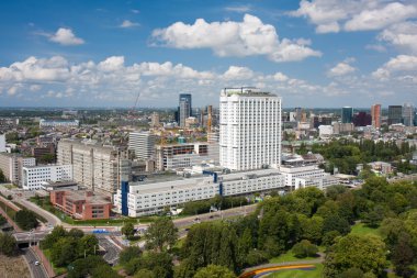 Aerial view of the Erasmus university hospital of Rotterdam, the clipart