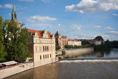 View from the Charles Bridge, Praha, Capital city of the Czech R clipart