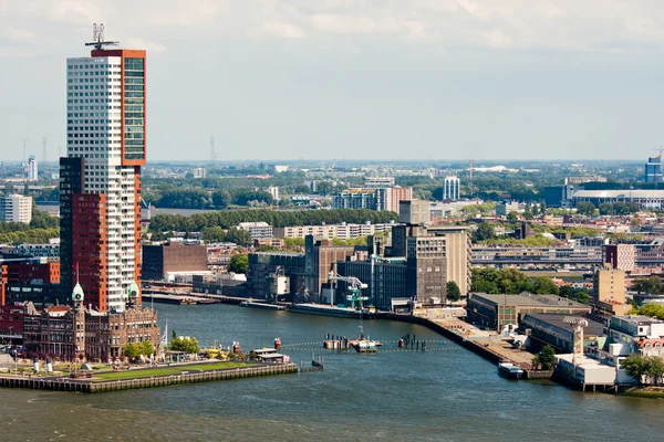 Skyline de Rotterdam, segunda ciudad de los Países Bajos — Foto de Stock