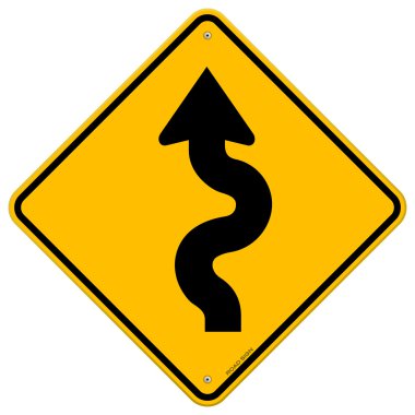 Winding Road Sign clipart