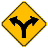 vidlice silniční znamení
