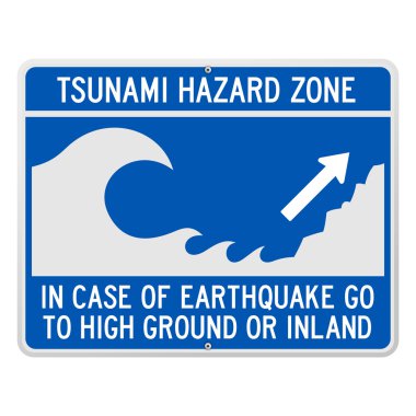 Tsunami Danger Sign clipart