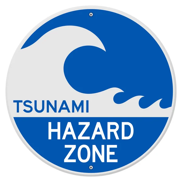 Zona de peligro de tsunami — Vector de stock