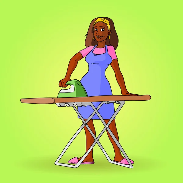Afrikanischer Hausfrauenvektor — Stockvektor