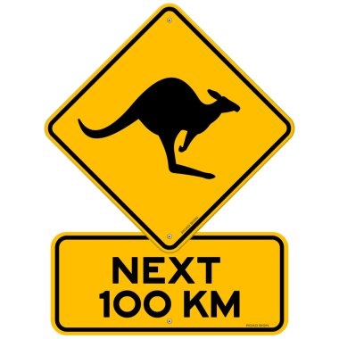 Kangaroos Next 100 km clipart