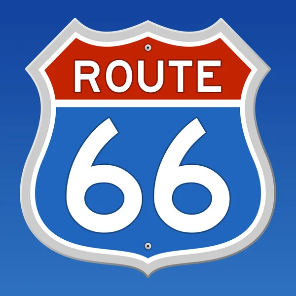 Route 66 Road Sign — Stock Vector