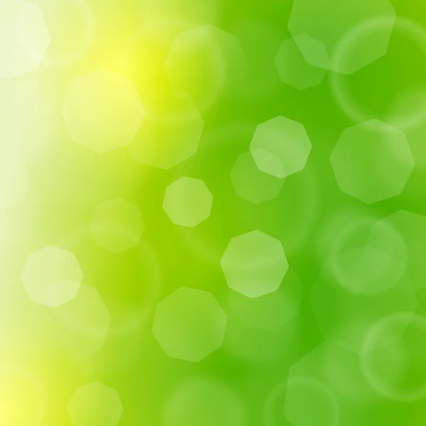 Wazig groene sparkles en bokeh — Stockvector
