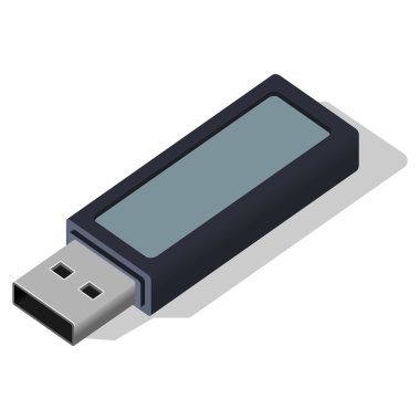 USB Data Flash Drive Vector clipart