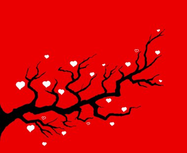 Red Cherry Tree Illustration clipart