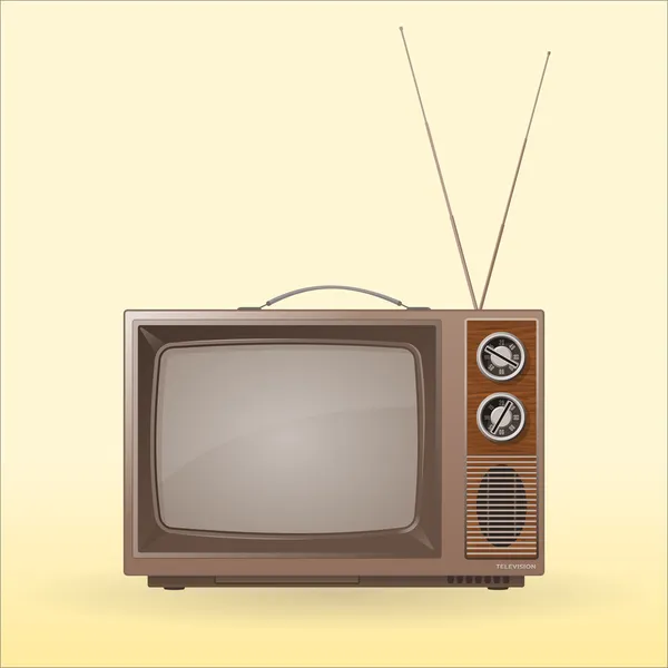 Alter Retro-Fernseher — Stockvektor