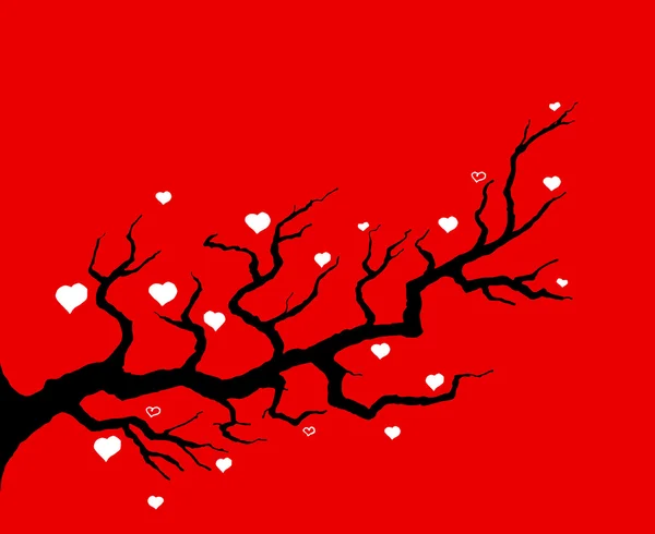 红樱桃树图 — 图库矢量图片