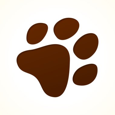 Brown Footprint clipart