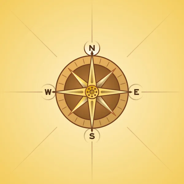 Nautische steeg kompas — Stockvector