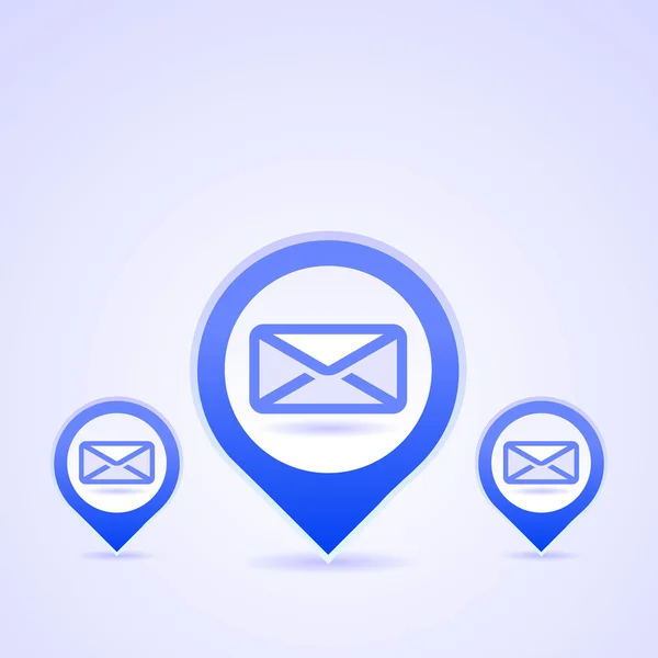 Μπλε ταχυδρομείο σύμβολα — Διανυσματικό Αρχείο