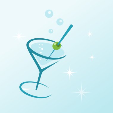 Martini Drink in Glass clipart