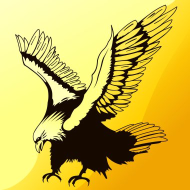 Landing Eagle Silhouette clipart