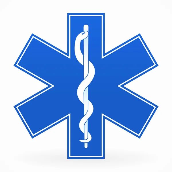Синий медицинский знак — стоковый вектор