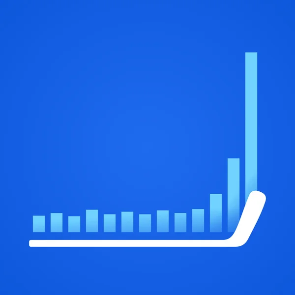 Palo de hockey en los negocios — Vector de stock