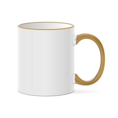 Beyaz kahve kupası.