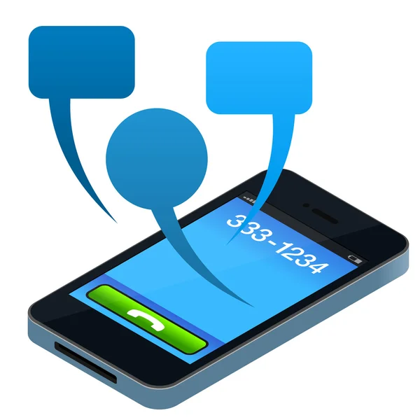 Sociální mobilní telefon — Stockový vektor