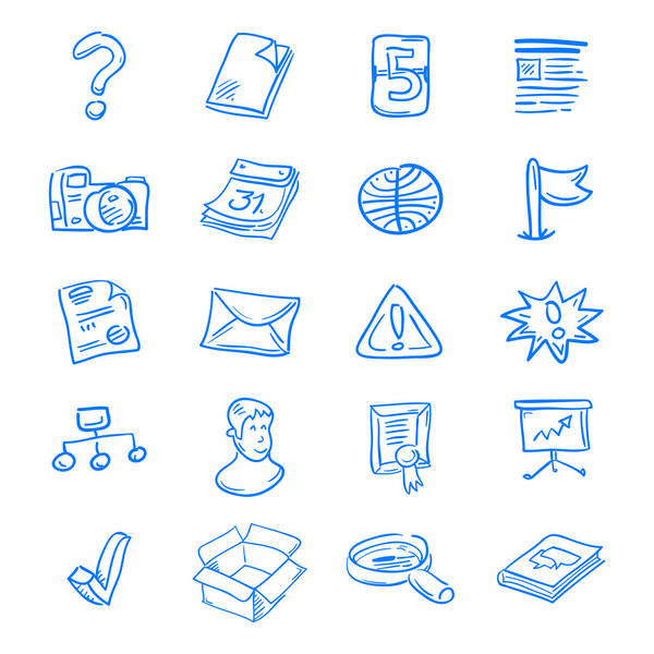 Blue web icons