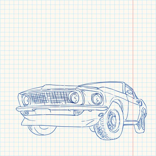 Muscle Car ilustración — Vector de stock