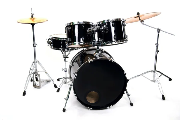 Drum set on white - studio shot — Stock Photo, Image