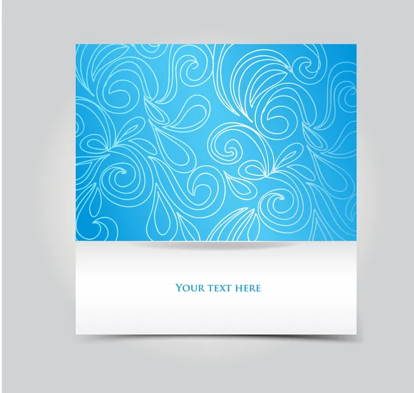 Cartão azul — Vetor de Stock